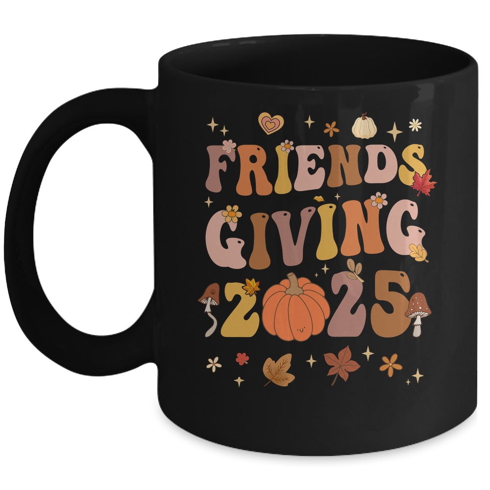 Retro Groovy Friends Giving 2025 Thanksgiving Friendsgiving Mug | siriusteestore