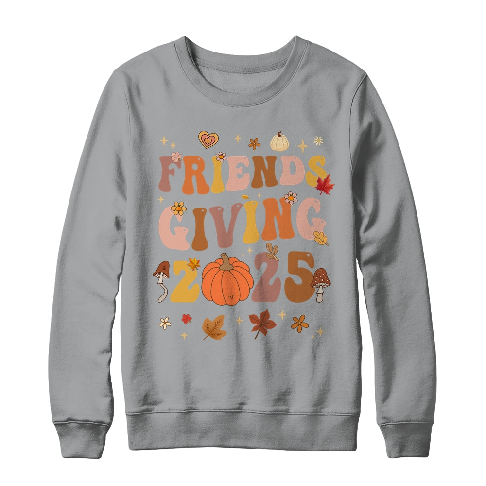 Retro Groovy Friends Giving 2025 Thanksgiving Friendsgiving Shirt & Sweatshirt | siriusteestore