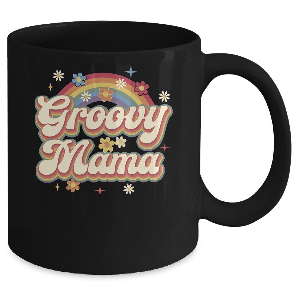 Retro Groovy Mama Family Birthday 60s 70s Hippie Costume Mug | siriusteestore