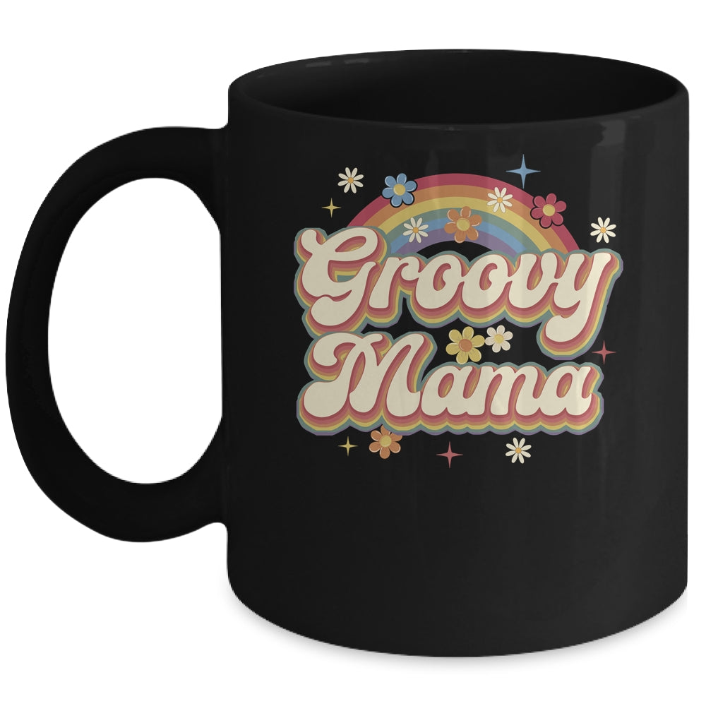 Retro Groovy Mama Family Birthday 60s 70s Hippie Costume Mug | siriusteestore