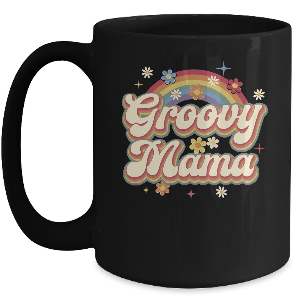 Retro Groovy Mama Family Birthday 60s 70s Hippie Costume Mug | siriusteestore