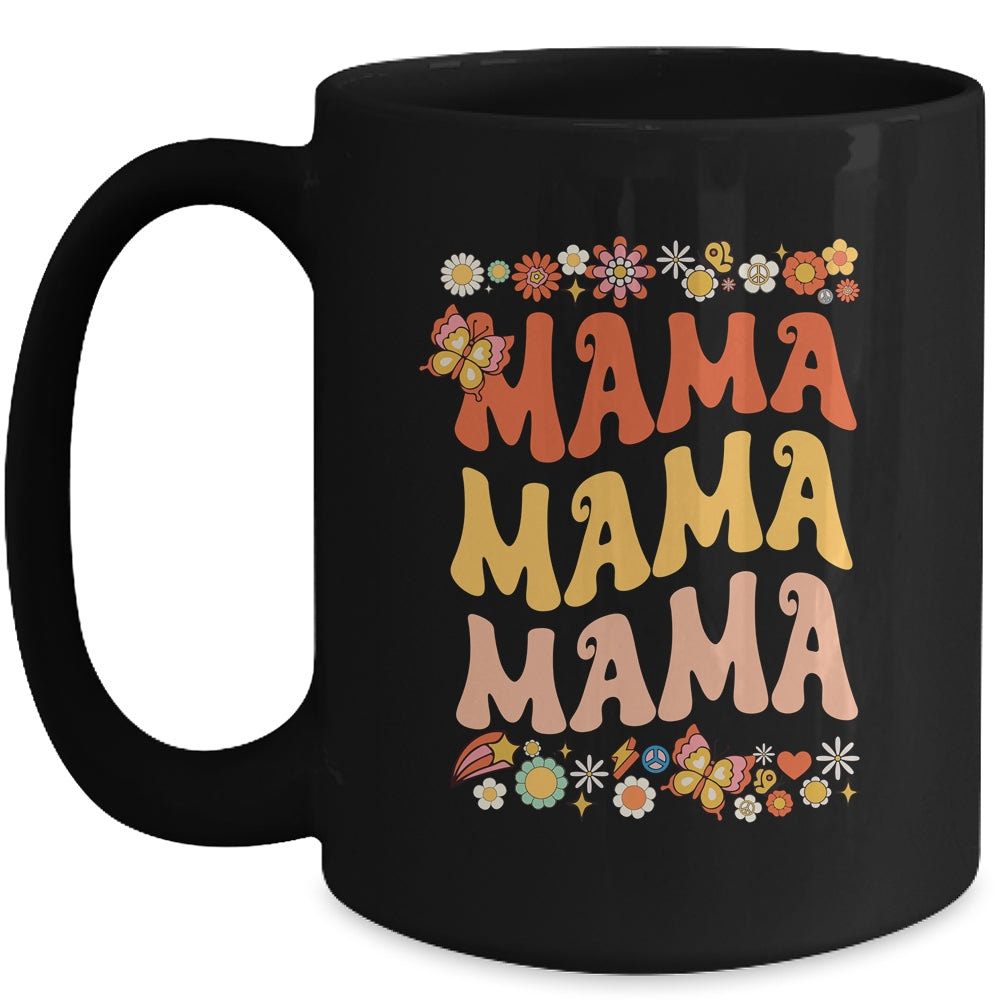 Retro Groovy Mama One Thankful Mama Thanksgiving Mothers Day Shirt & Tank Top | siriusteestore