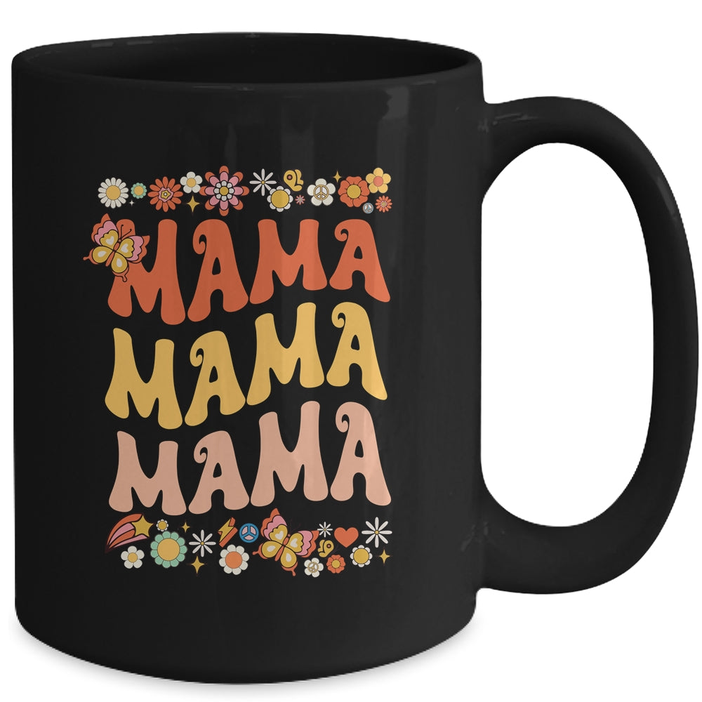 Retro Groovy Mama One Thankful Mama Thanksgiving Mothers Day Shirt & Tank Top | siriusteestore