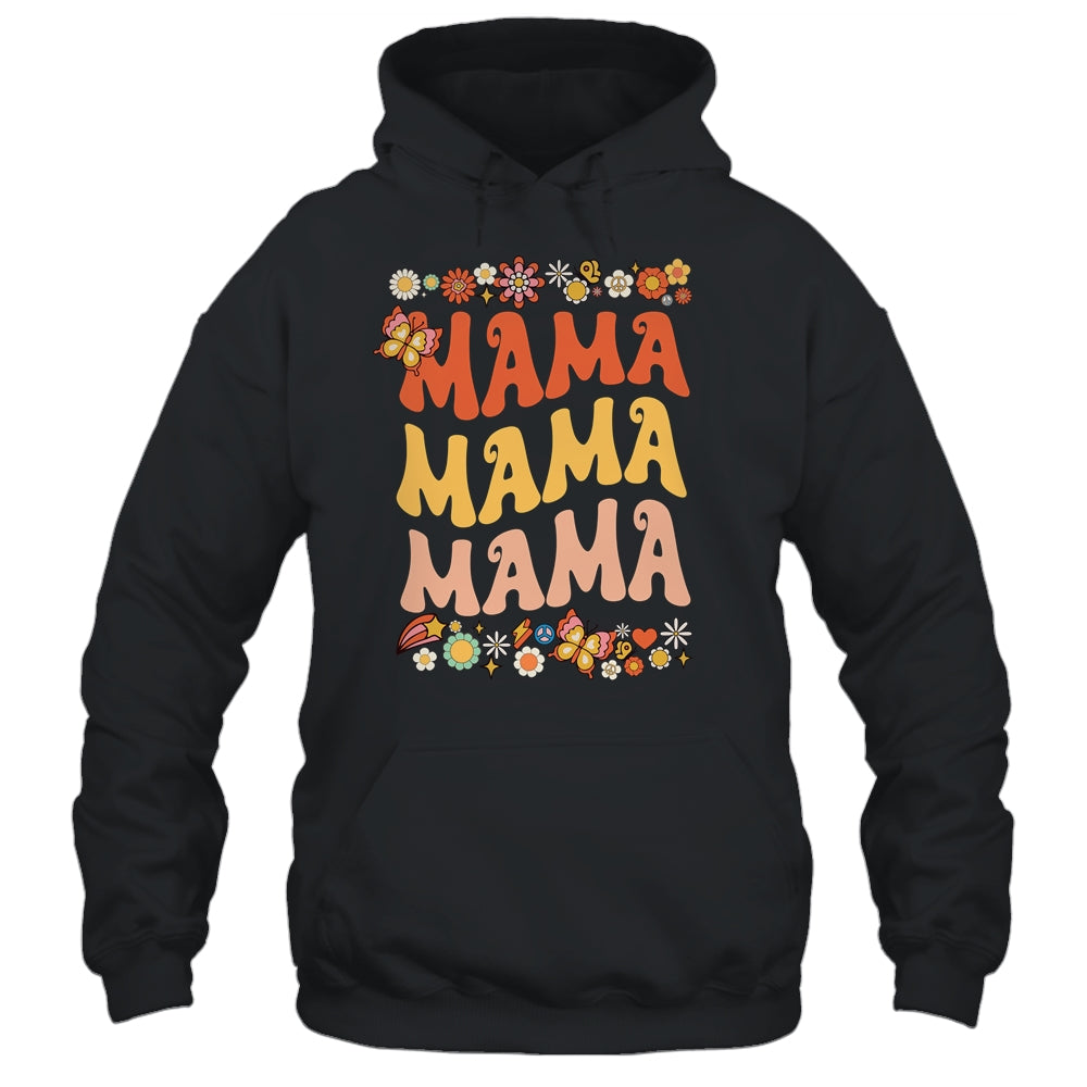 Retro Groovy Mama One Thankful Mama Thanksgiving Mothers Day Shirt & Tank Top | siriusteestore