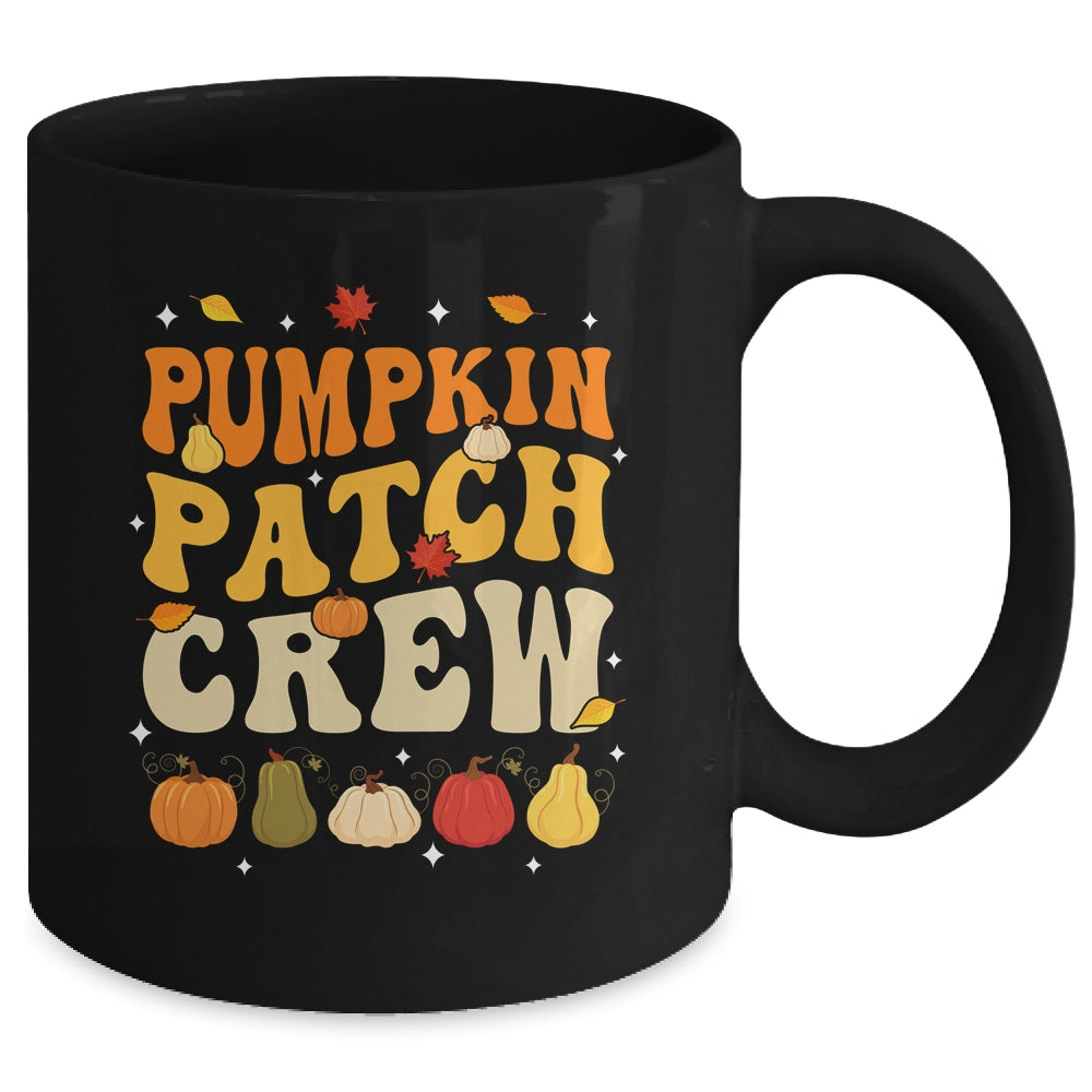 Retro Groovy Pumpkin Patch Crew Thanksgiving Fall Autumn Mug | siriusteestore