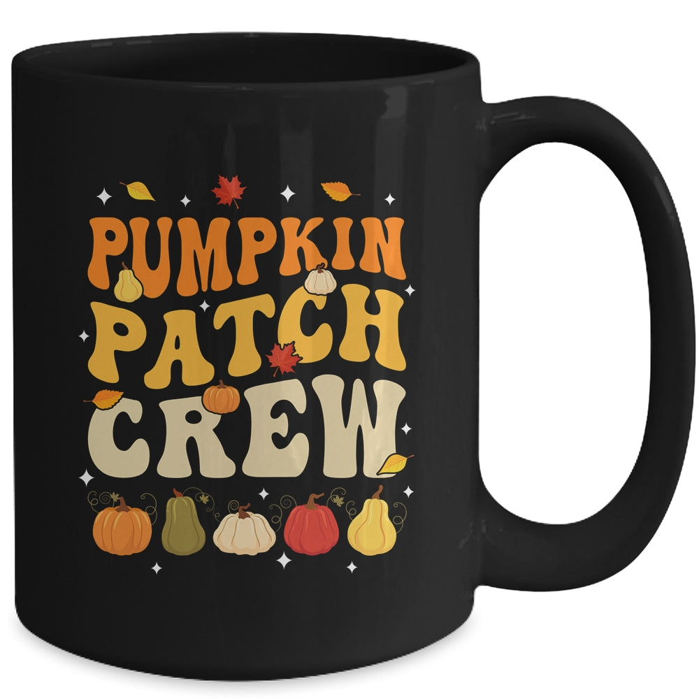 Retro Groovy Pumpkin Patch Crew Thanksgiving Fall Autumn Mug | siriusteestore