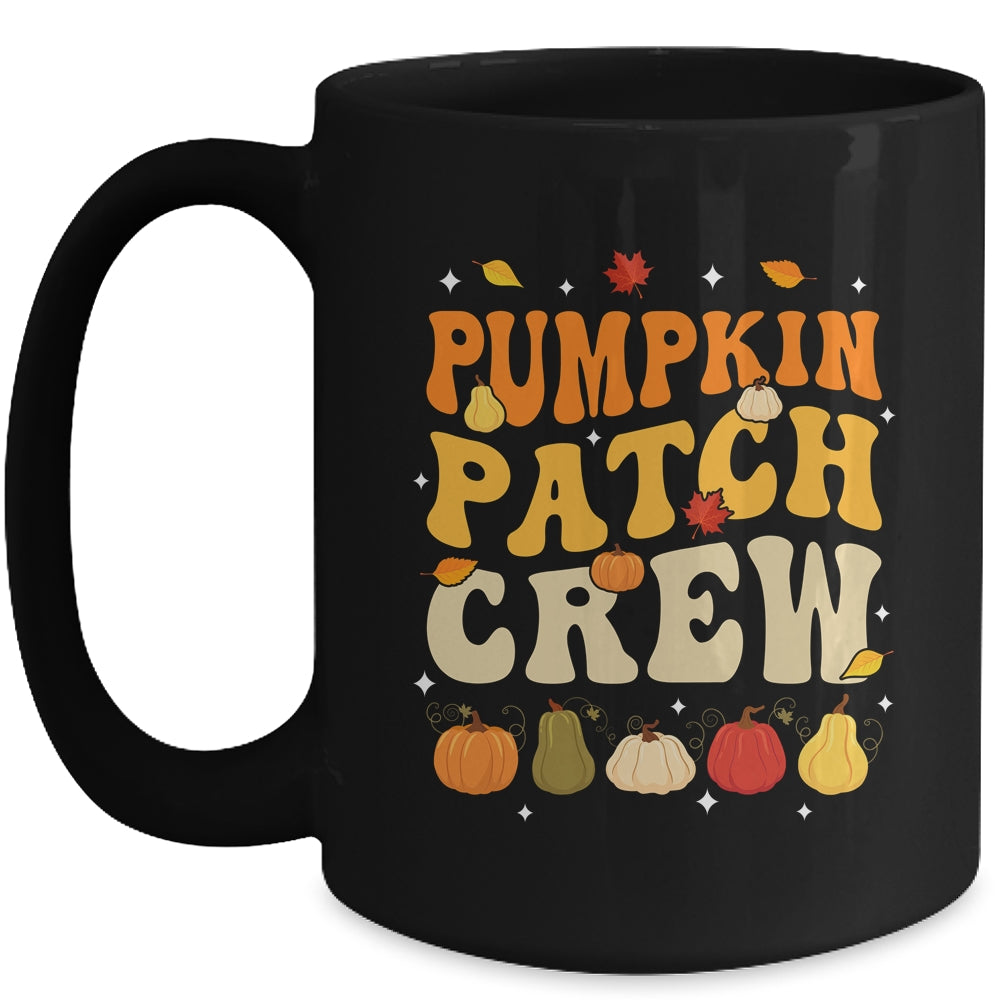 Retro Groovy Pumpkin Patch Crew Thanksgiving Fall Autumn Mug | siriusteestore