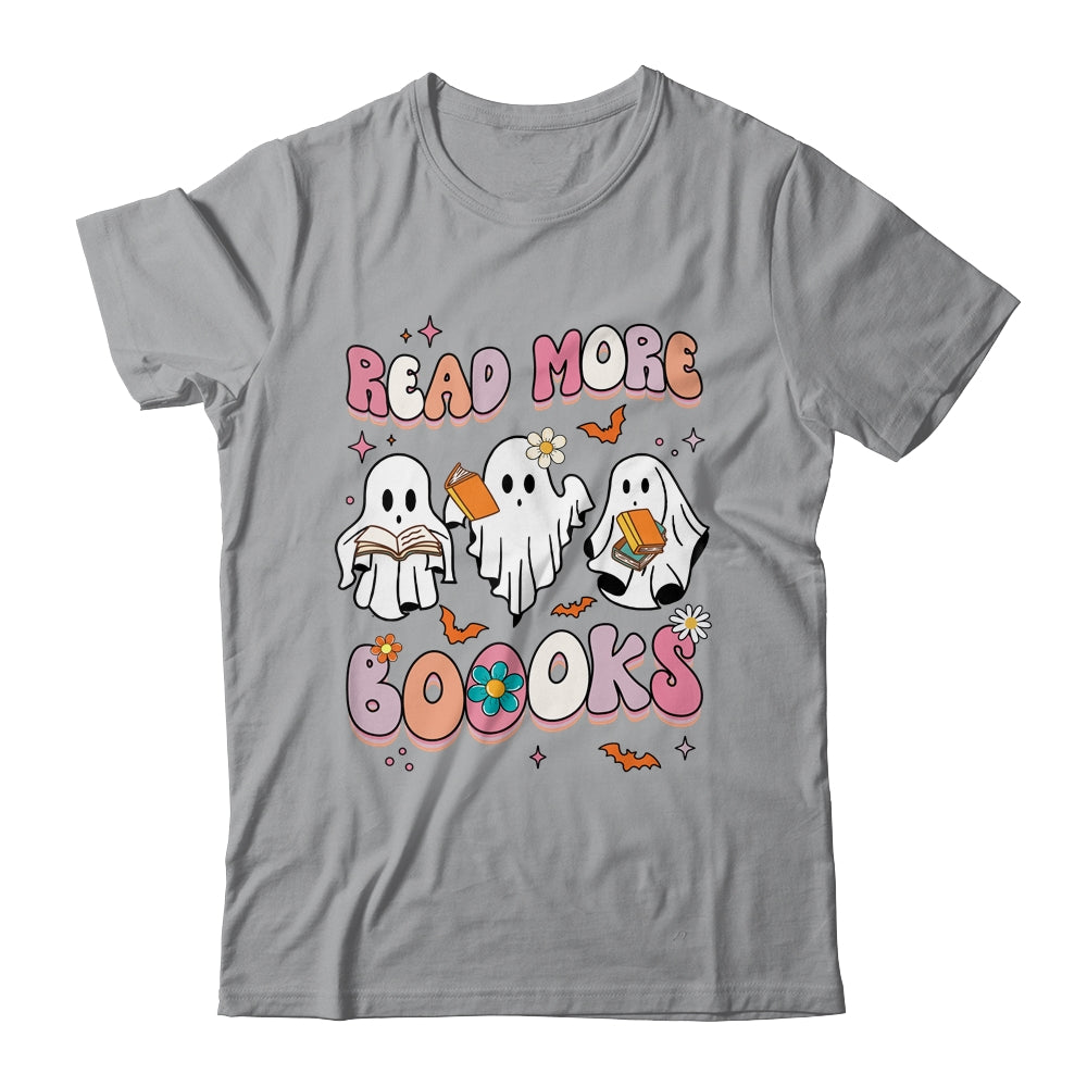Retro Groovy Read More Books Ghost Boo Funny Halloween Shirt & Hoodie | siriusteestore