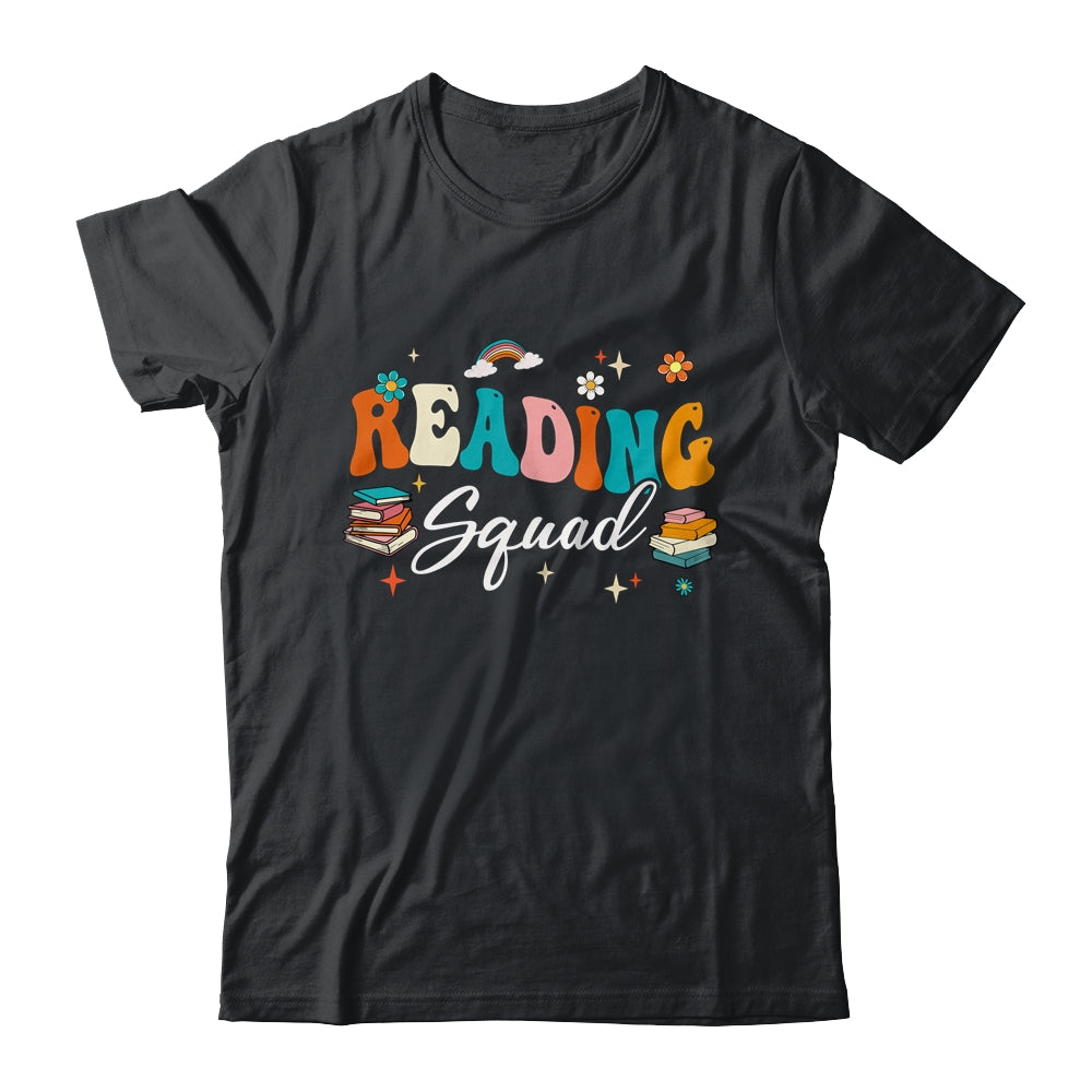 Retro Groovy Reading Squad Girls Boys Cute Reading Teacher Shirt & Tank Top | siriusteestore