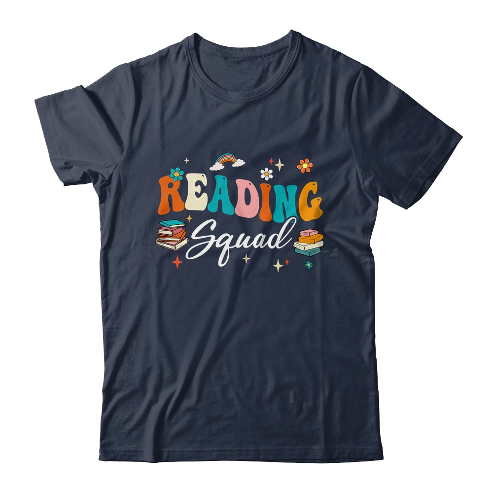 Retro Groovy Reading Squad Girls Boys Cute Reading Teacher Shirt & Tank Top | siriusteestore