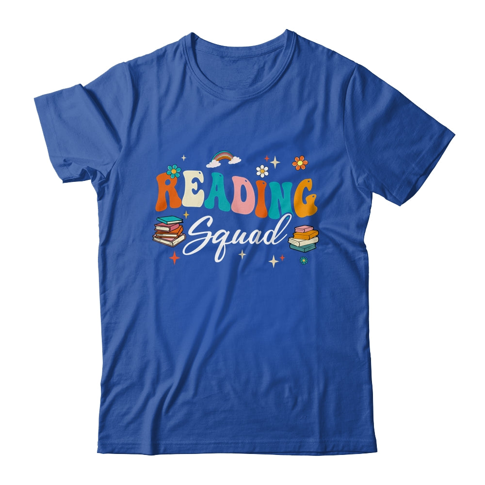 Retro Groovy Reading Squad Girls Boys Cute Reading Teacher Shirt & Tank Top | siriusteestore