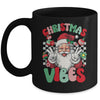 Retro Groovy Santa Claus Christmas Vibes Womens Girls Mug | siriusteestore