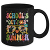 Retro Groovy Schools Out For Summer Graduation Teacher Kids Mug | siriusteestore
