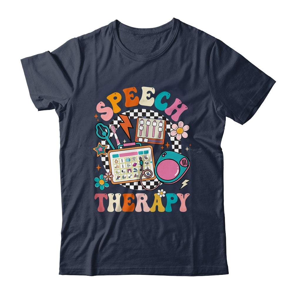 Retro Groovy Speech Therapy Language Pathologist For Women Shirt & Tank Top | siriusteestore
