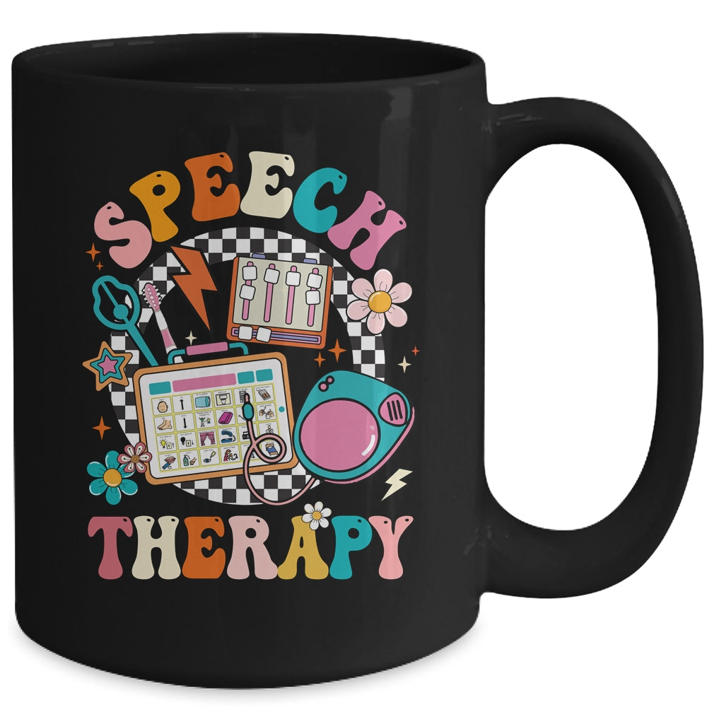 Retro Groovy Speech Therapy Language Pathologist For Women Mug | siriusteestore
