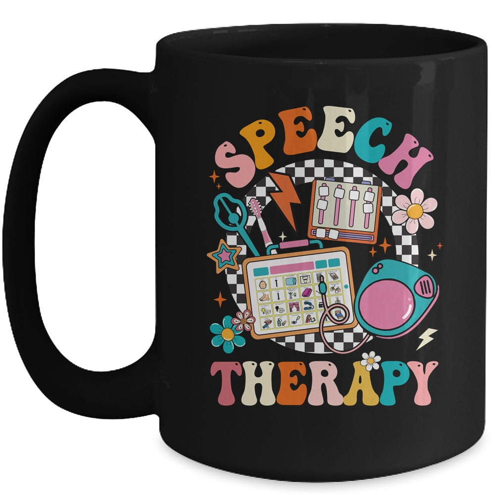 Retro Groovy Speech Therapy Language Pathologist For Women Mug | siriusteestore