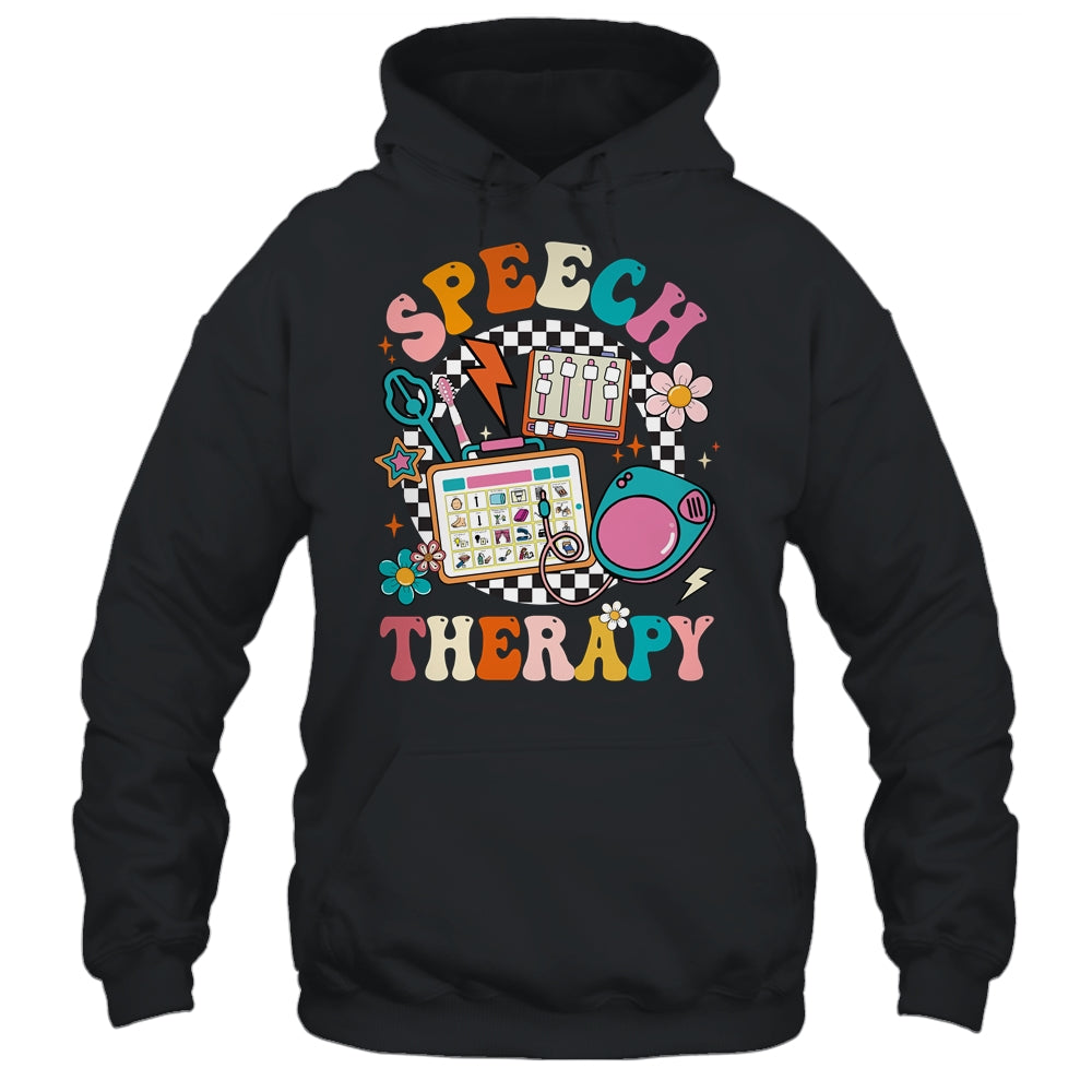 Retro Groovy Speech Therapy Language Pathologist For Women Shirt & Tank Top | siriusteestore