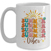 Retro Groovy Summer Vibes For Girl Women Beach Vacation Mug | siriusteestore