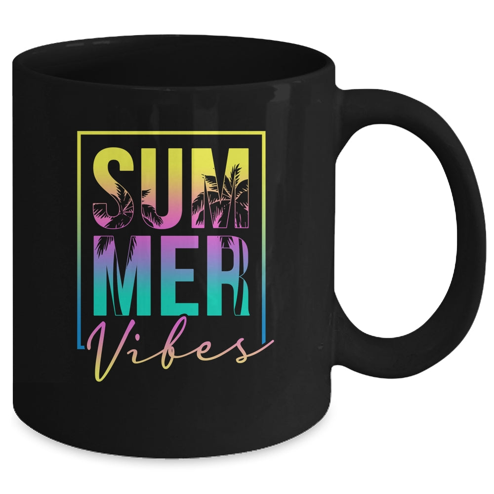 Retro Groovy Summer Vibes For Women Men Kids Summer Vacation Mug | siriusteestore