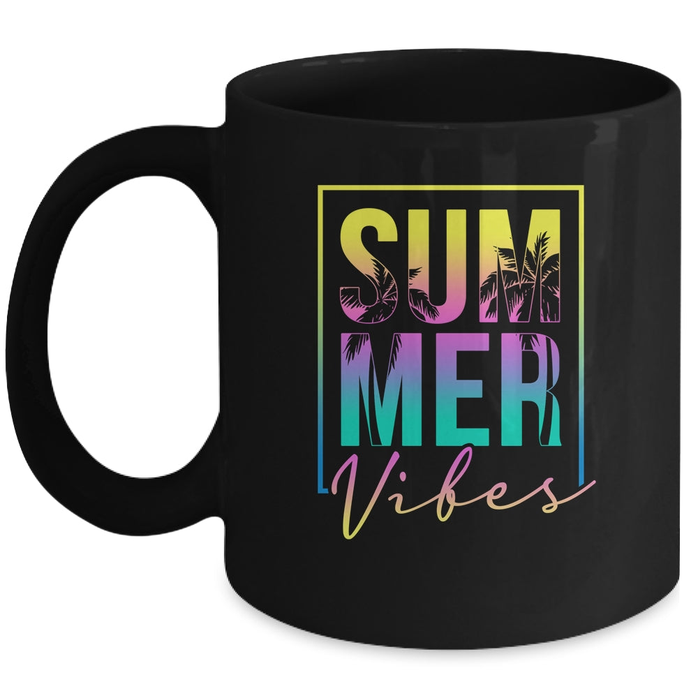 Retro Groovy Summer Vibes For Women Men Kids Summer Vacation Mug | siriusteestore