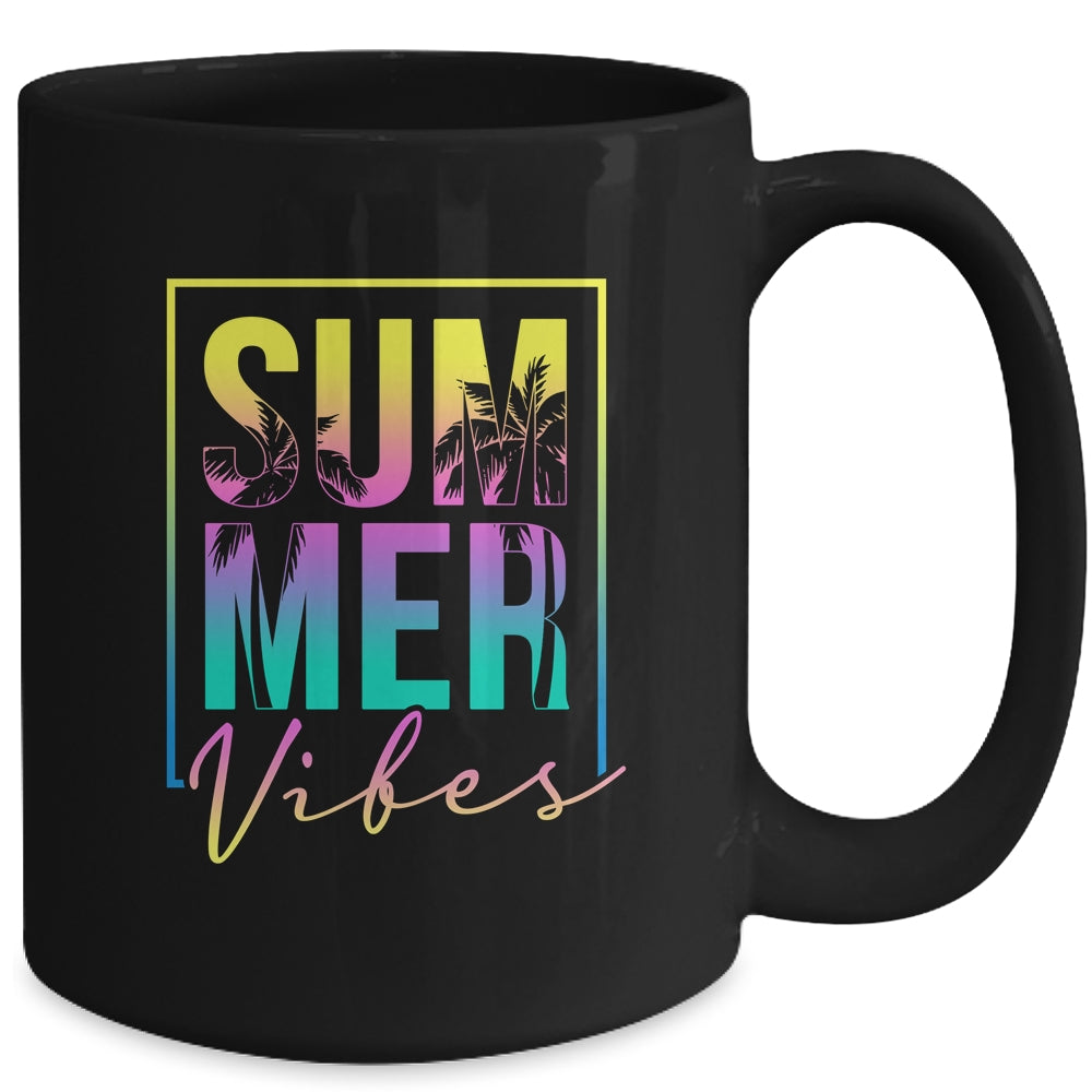 Retro Groovy Summer Vibes For Women Men Kids Summer Vacation Mug | siriusteestore