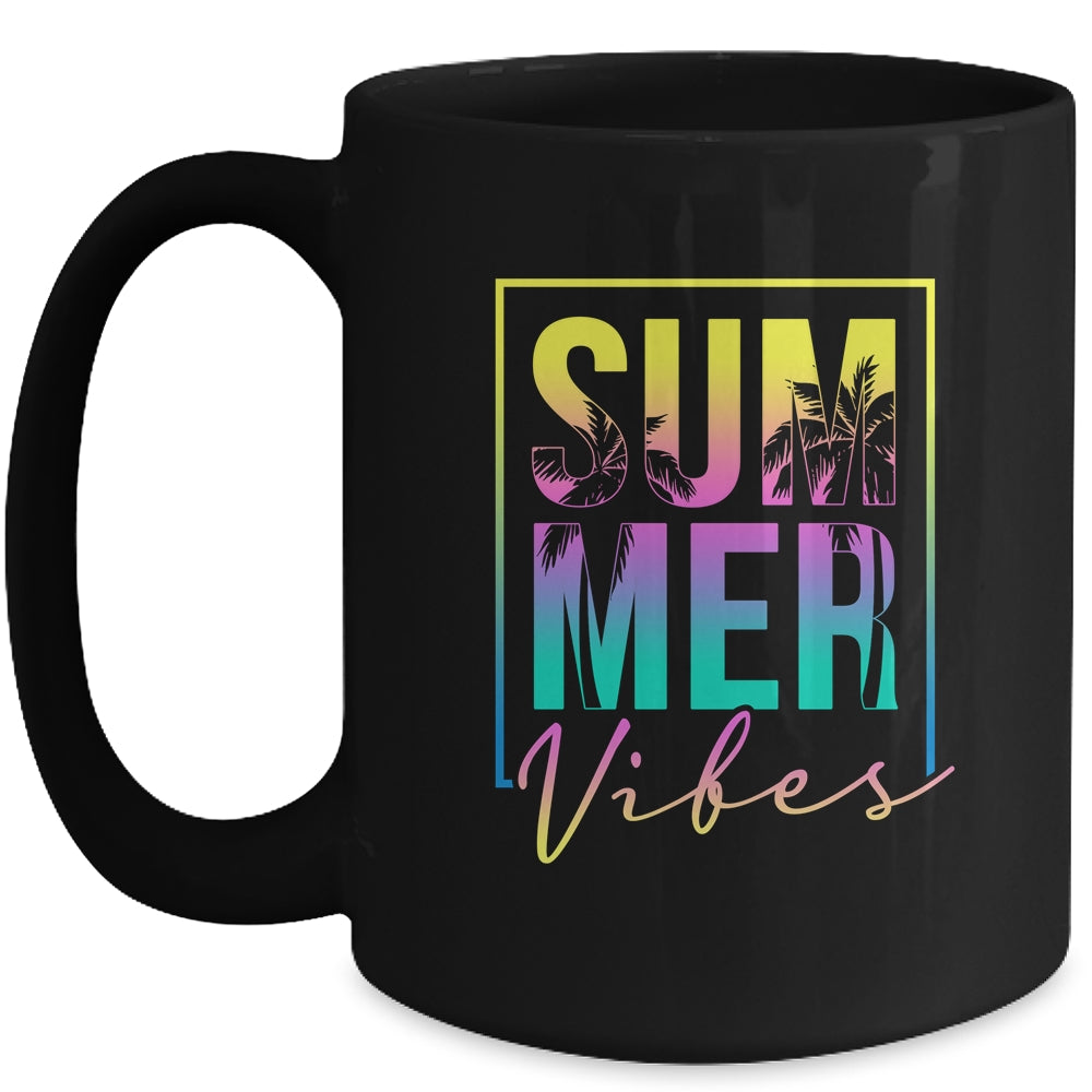 Retro Groovy Summer Vibes For Women Men Kids Summer Vacation Mug | siriusteestore