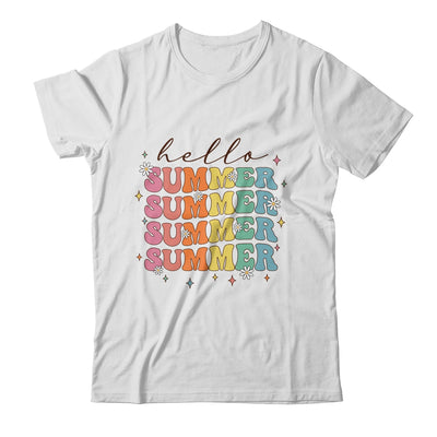 Retro Groovy Summer Women Girls Kids Hello Summer Vacation Shirt & Tank Top | siriusteestore
