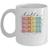Retro Groovy Summer Women Girls Kids Hello Summer Vacation Mug | siriusteestore