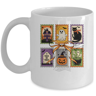 Retro Halloween Cat Ghost Girly Halloween Spooky Season Mug | siriusteestore