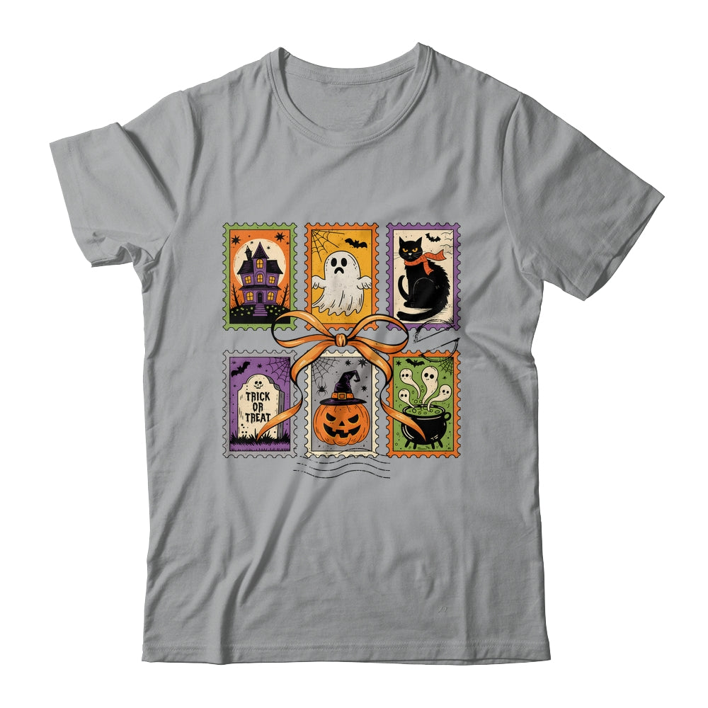 Retro Halloween Cat Ghost Girly Halloween Spooky Season Shirt & Sweatshirt | siriusteestore