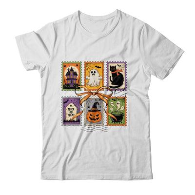 Retro Halloween Cat Ghost Girly Halloween Spooky Season Shirt & Sweatshirt | siriusteestore