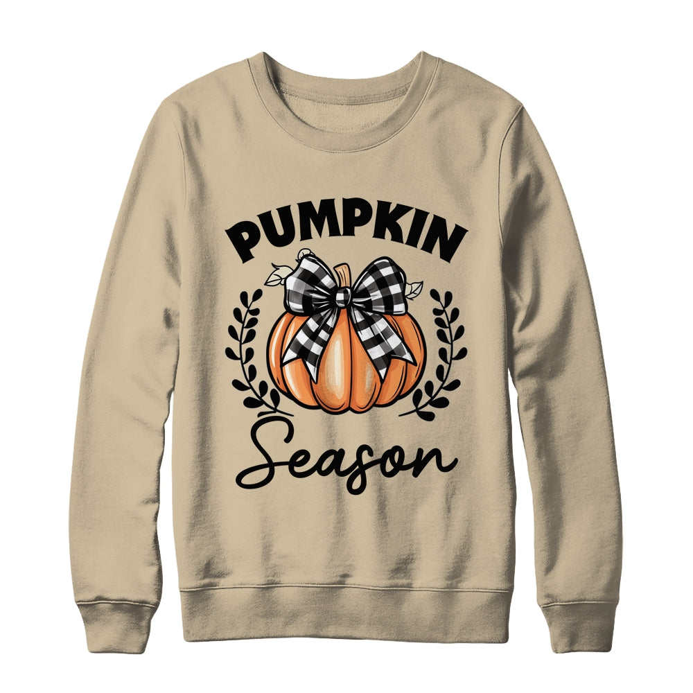 Retro Halloween Pumpkin Spice Coquette Pumpkin Season Women Girls Shirt & Sweatshirt | siriusteestore