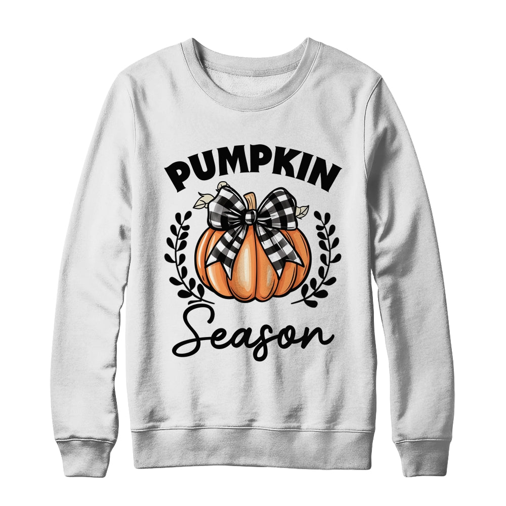 Retro Halloween Pumpkin Spice Coquette Pumpkin Season Women Girls Shirt & Sweatshirt | siriusteestore