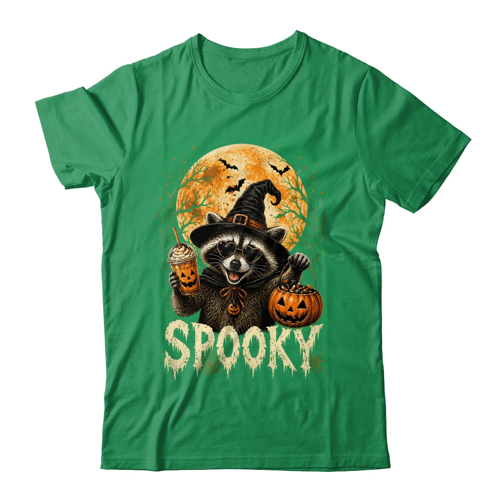 Retro Halloween Raccoon Witch Hat Funny Spooky Season Humor Shirt & Sweatshirt | siriusteestore