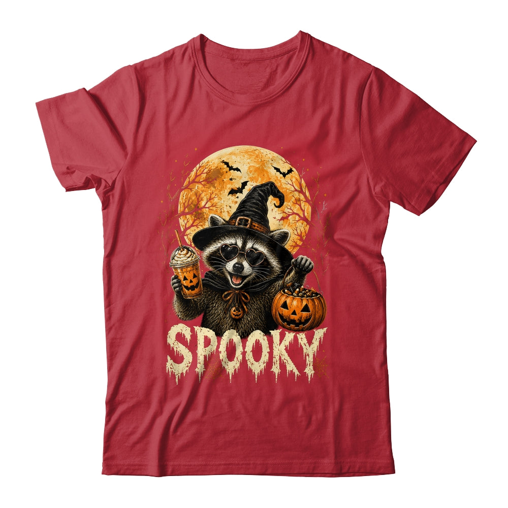 Retro Halloween Raccoon Witch Hat Funny Spooky Season Humor Shirt & Sweatshirt | siriusteestore
