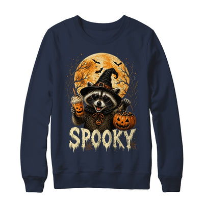 Retro Halloween Raccoon Witch Hat Funny Spooky Season Humor Shirt & Sweatshirt | siriusteestore