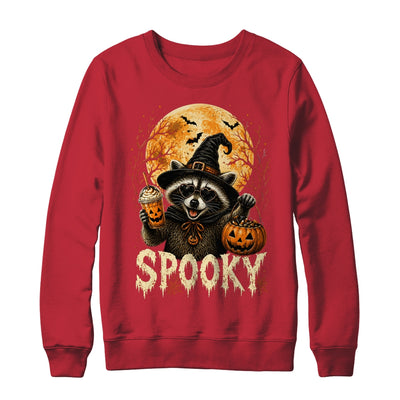 Retro Halloween Raccoon Witch Hat Funny Spooky Season Humor Shirt & Sweatshirt | siriusteestore