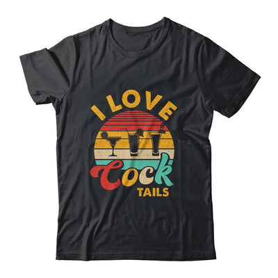 Retro I Love Cocktails Funny Adult Drinking Humor Pun Shirt & Tank Top | siriusteestore