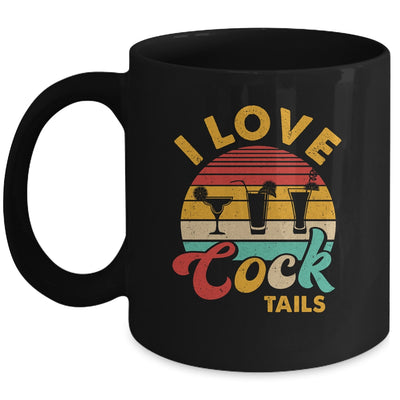 Retro I Love Cocktails Funny Adult Drinking Humor Pun Mug | siriusteestore