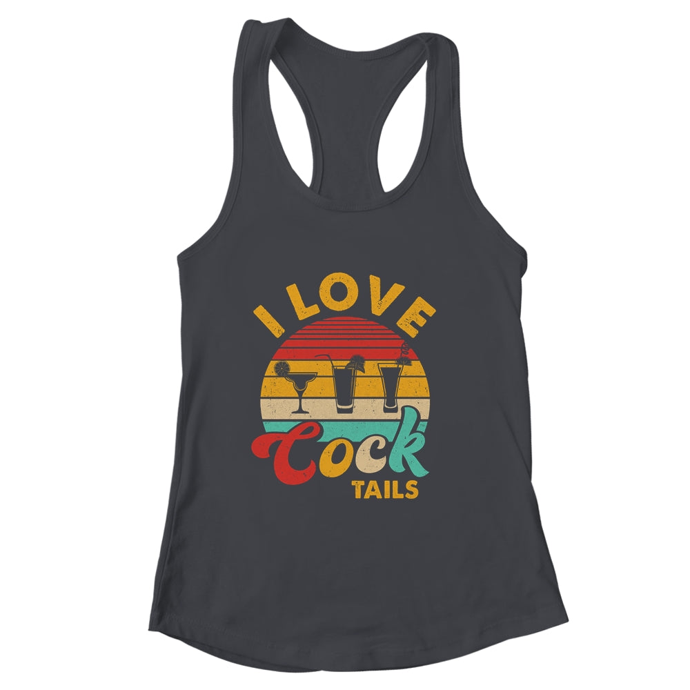 Retro I Love Cocktails Funny Adult Drinking Humor Pun Shirt & Tank Top | siriusteestore