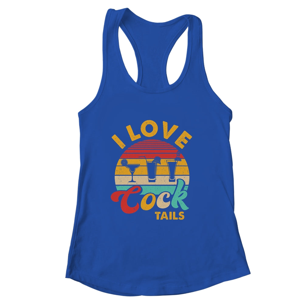 Retro I Love Cocktails Funny Adult Drinking Humor Pun Shirt & Tank Top | siriusteestore
