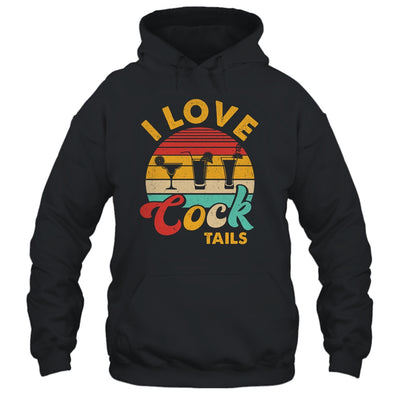Retro I Love Cocktails Funny Adult Drinking Humor Pun Shirt & Tank Top | siriusteestore