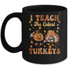 Retro I Teach The Cutest Turkey Thanksgiving Pumpkin Teacher Mug | siriusteestore