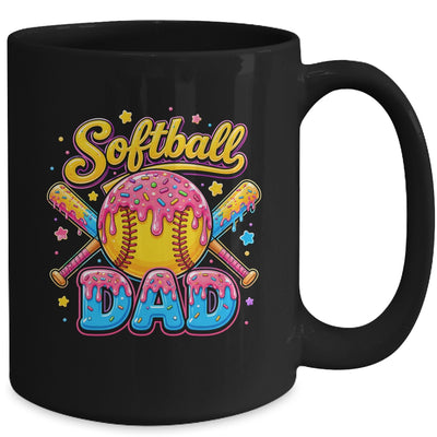 Retro Ice Cream Drip Softball Dad Game Day Dad Father'S Day Mug | siriusteestore