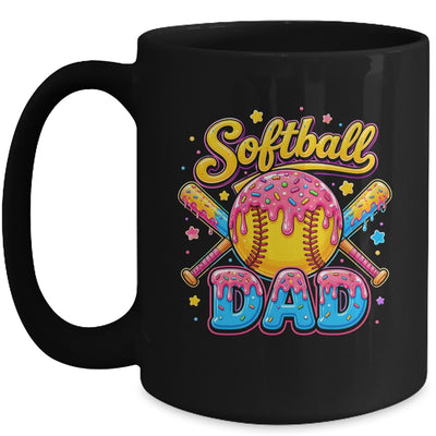 Retro Ice Cream Drip Softball Dad Game Day Dad Father'S Day Mug | siriusteestore