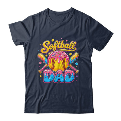 Retro Ice Cream Drip Softball Dad Game Day Dad Father'S Day Shirt & Tank Top | siriusteestore