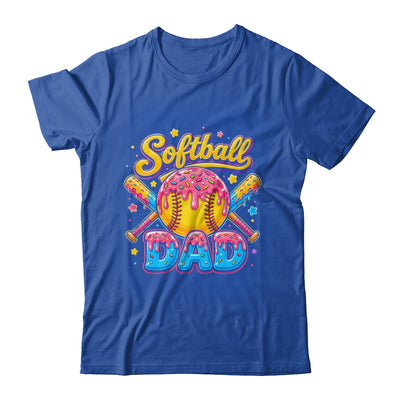 Retro Ice Cream Drip Softball Dad Game Day Dad Father'S Day Shirt & Tank Top | siriusteestore