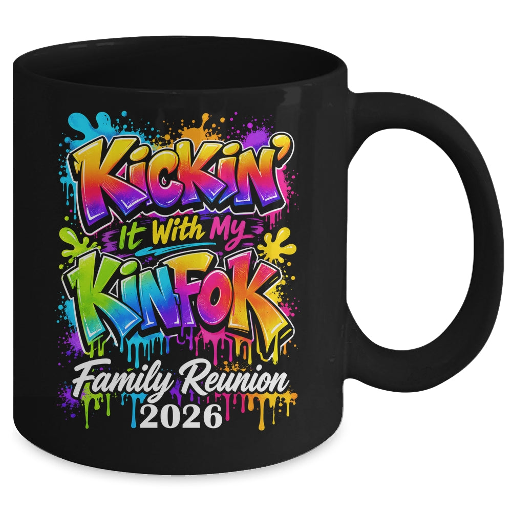 Retro Kickin It With My Kinfolk Family Reunion 2026 Matching Mug | siriusteestore