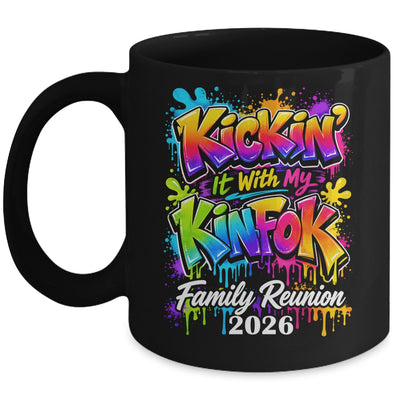 Retro Kickin It With My Kinfolk Family Reunion 2026 Matching Mug | siriusteestore