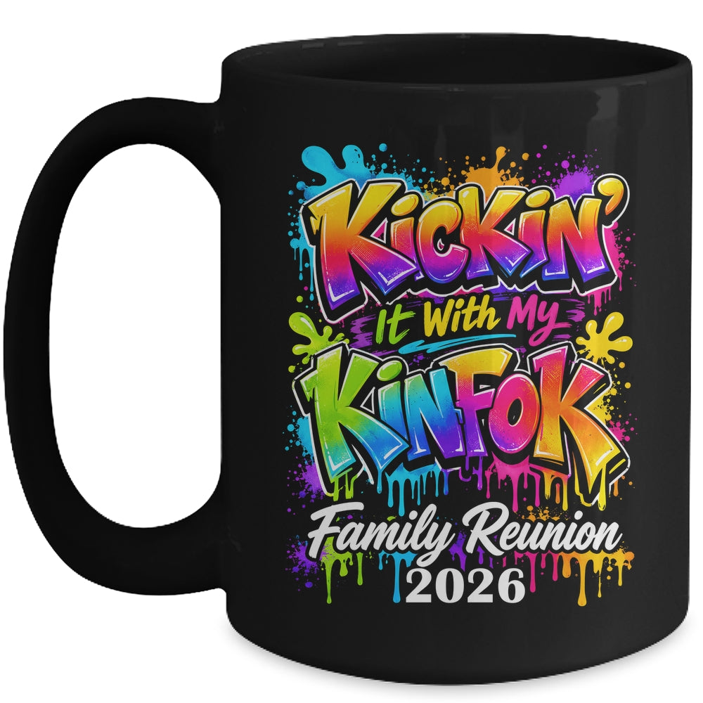 Retro Kickin It With My Kinfolk Family Reunion 2026 Matching Mug | siriusteestore